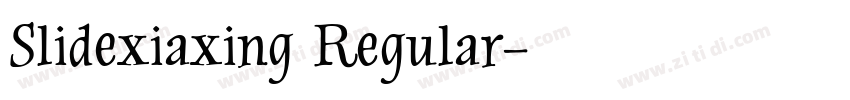 Slidexiaxing Regular字体转换